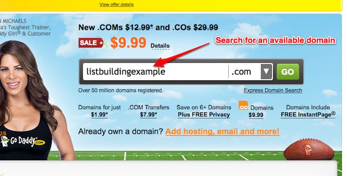 godaddy domain search