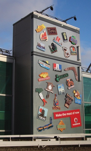 vodafone fridge building billboard ad
